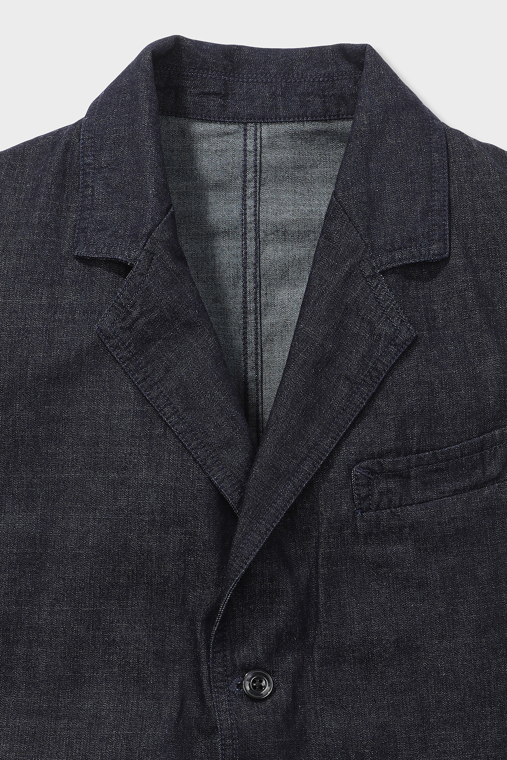 [본] 쓰리버튼 데님 자켓 네이비