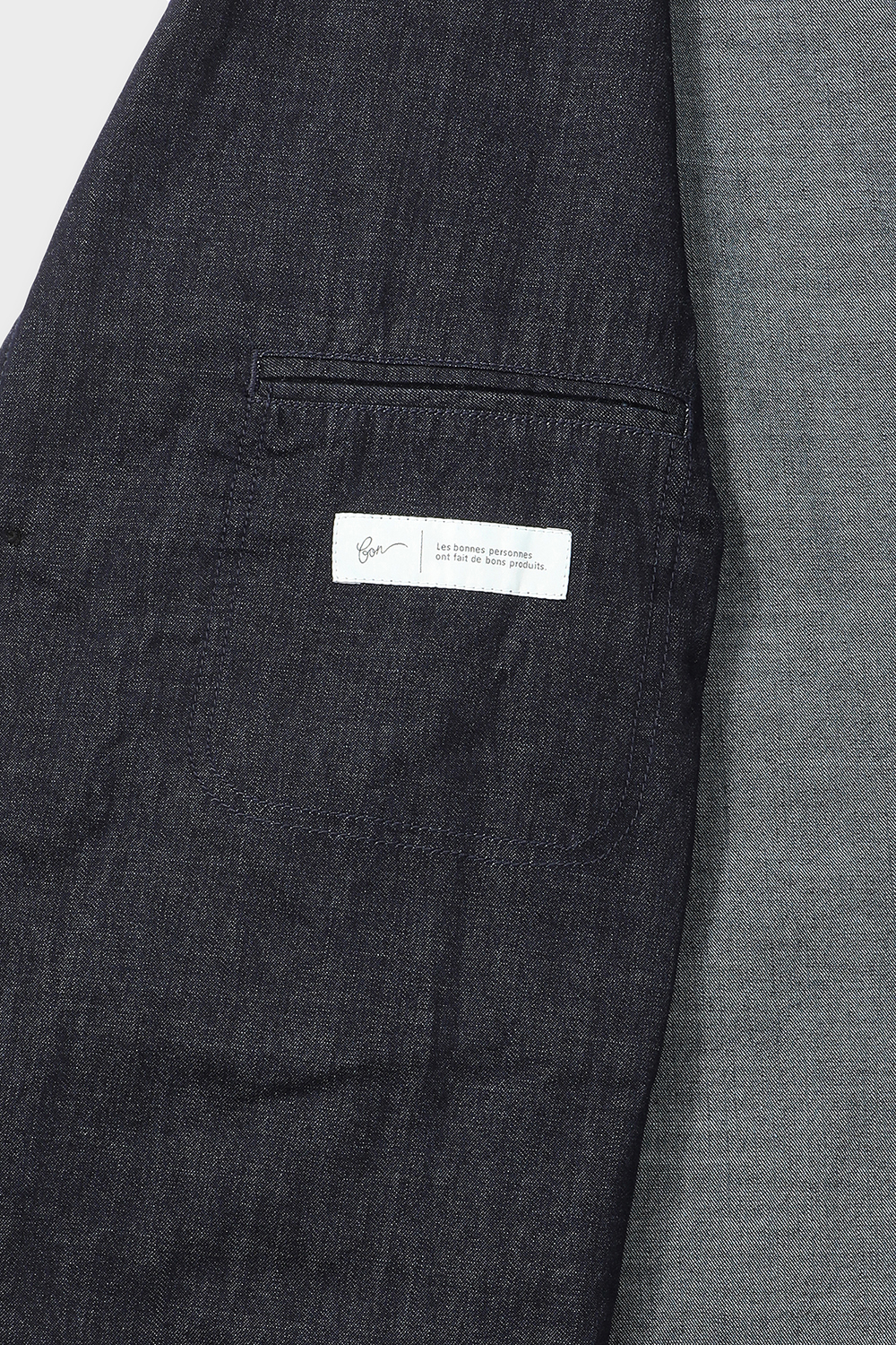 [본] 쓰리버튼 데님 자켓 네이비