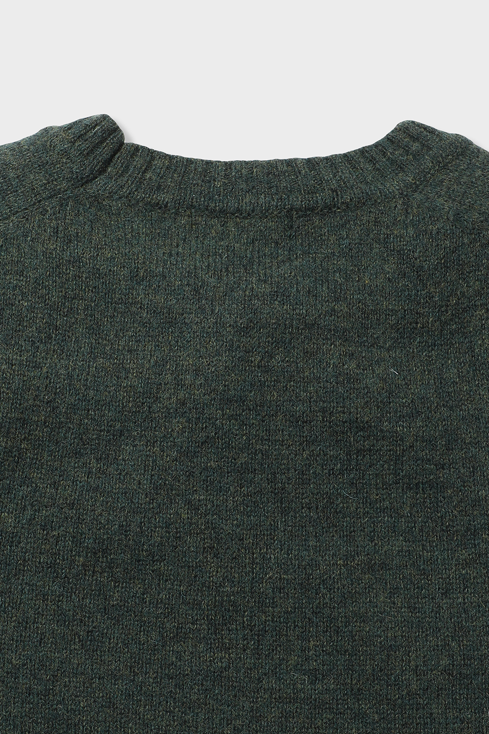 [공식몰] 셔틀랜드 울 100% 프린팅 풀오버 니트 카키