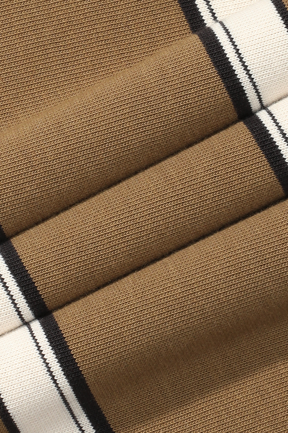 [본] 베이직 스트라이프 티셔츠 브라운