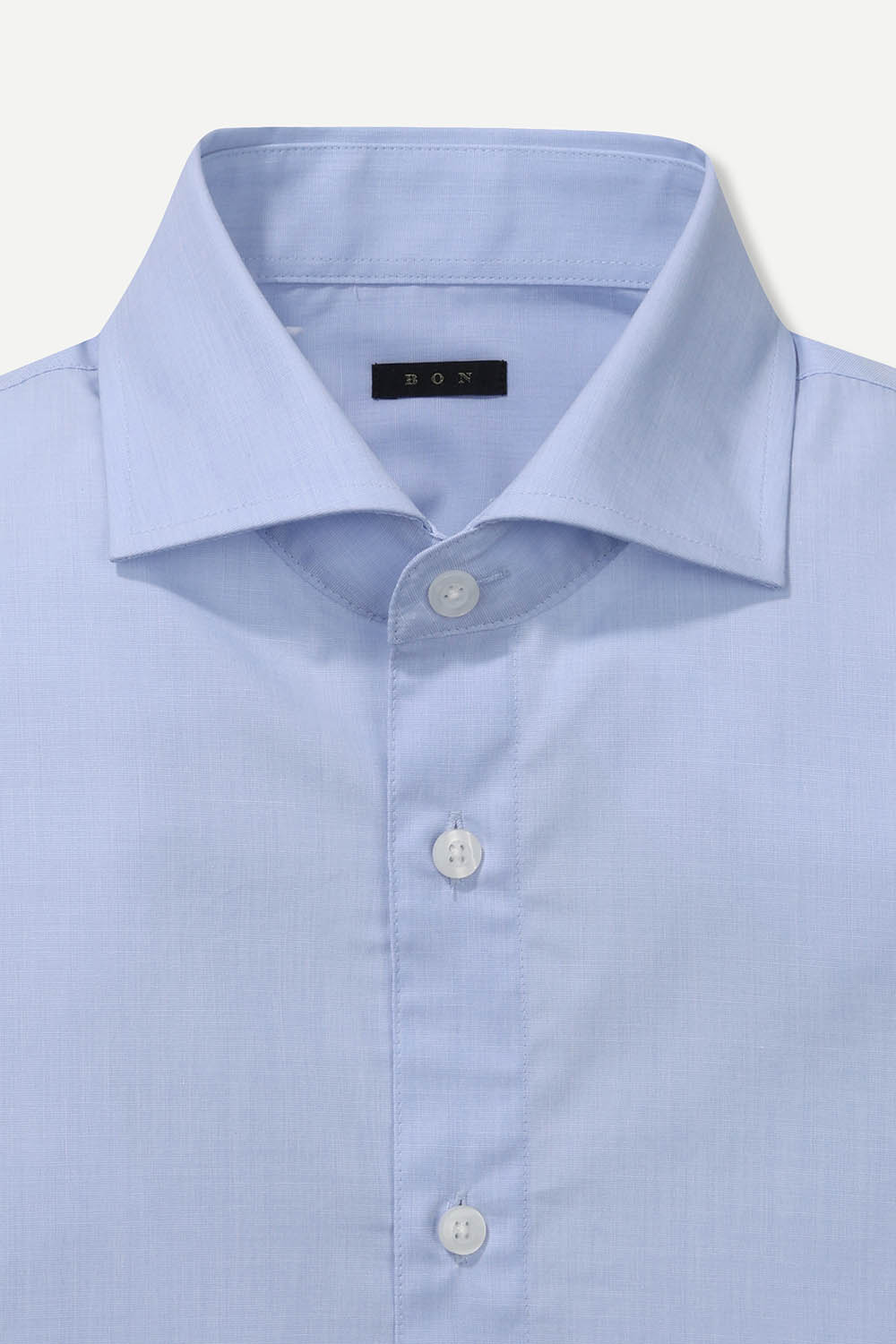 [공식몰]코튼 베이직 심플 멜란지 셔츠 블루