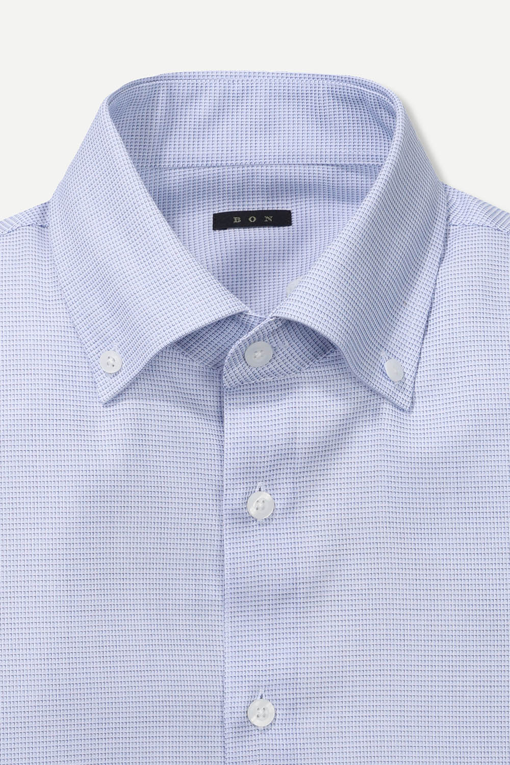 [공식몰]스퀘어 패턴 버튼 다운 셔츠 블루