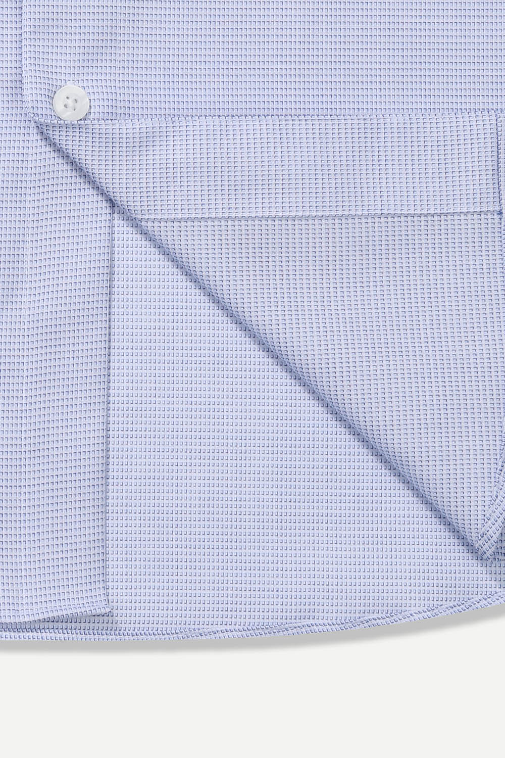 [공식몰]스퀘어 패턴 버튼 다운 셔츠 블루