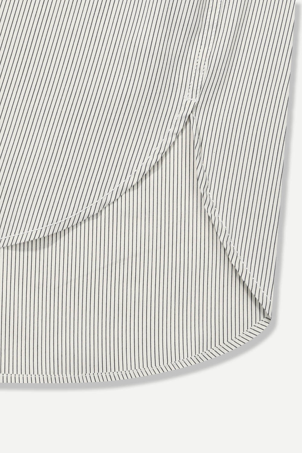 [공식몰]터키 패브릭 헨리넥 스트라이프 셔츠 화이트