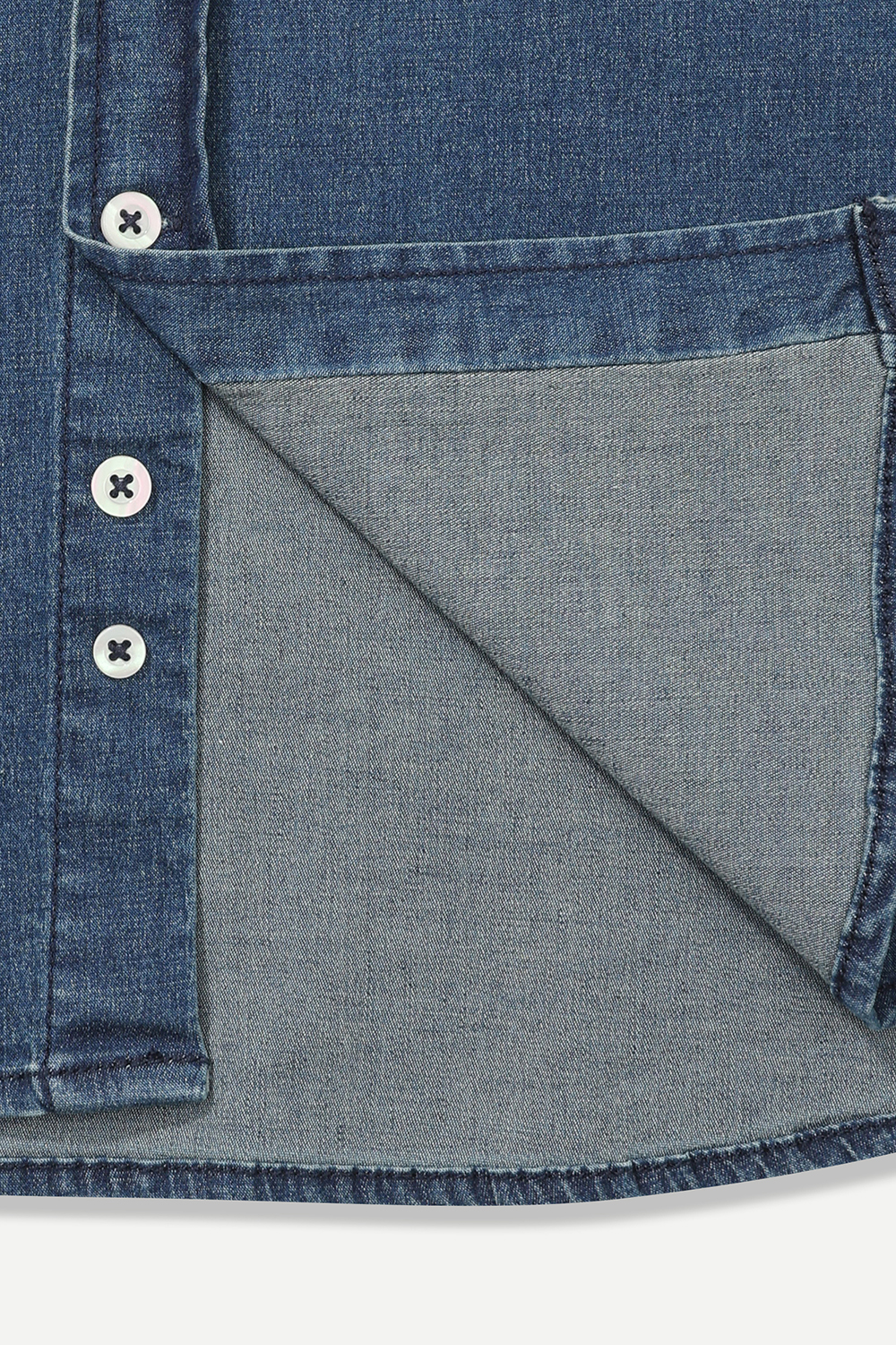 [공식몰]인디고 데님 셔츠 블루