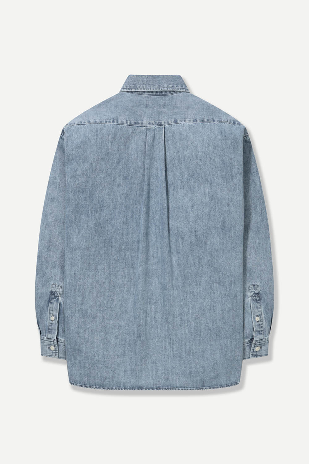 [공식몰] 가슴포켓 데님 아우터 셔츠 블루