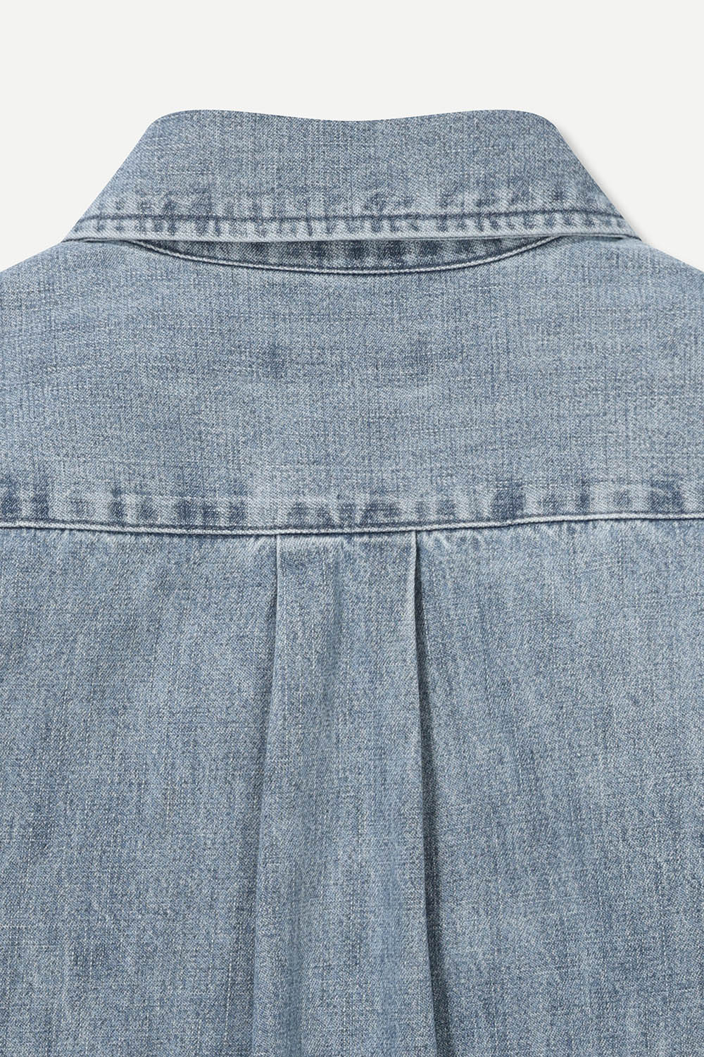 [공식몰] 가슴포켓 데님 아우터 셔츠 블루