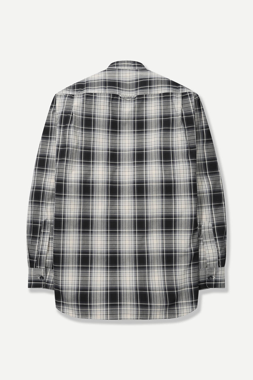 [공식몰]옴브레 멀티 체크 헨리넥 셔츠 그레이