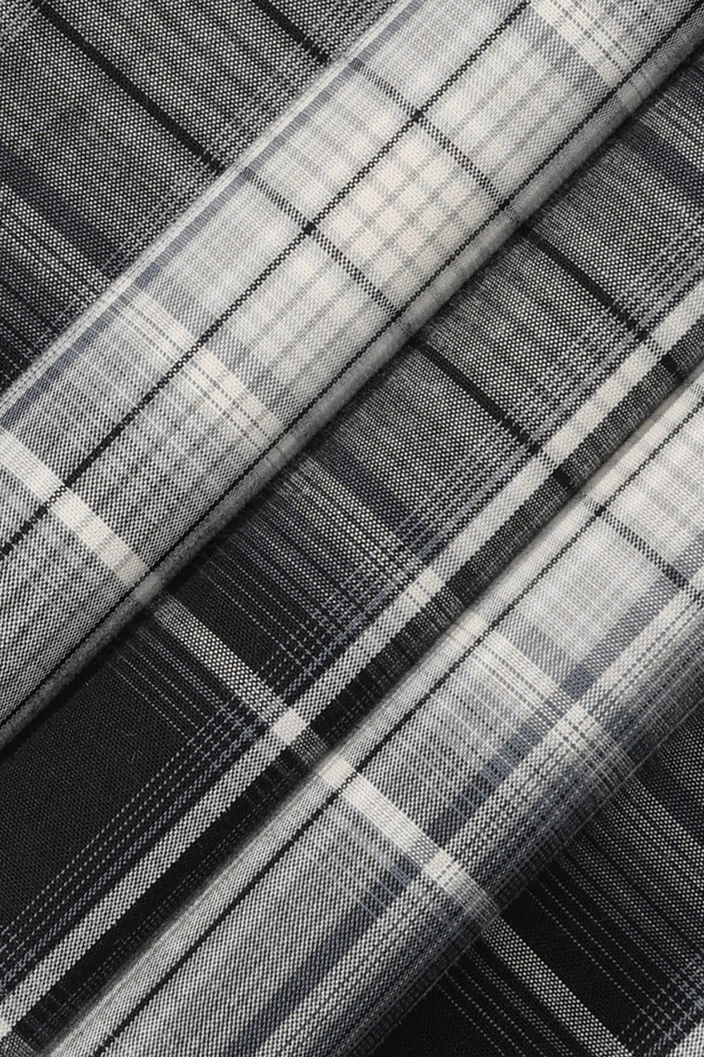 [공식몰]옴브레 멀티 체크 헨리넥 셔츠 그레이