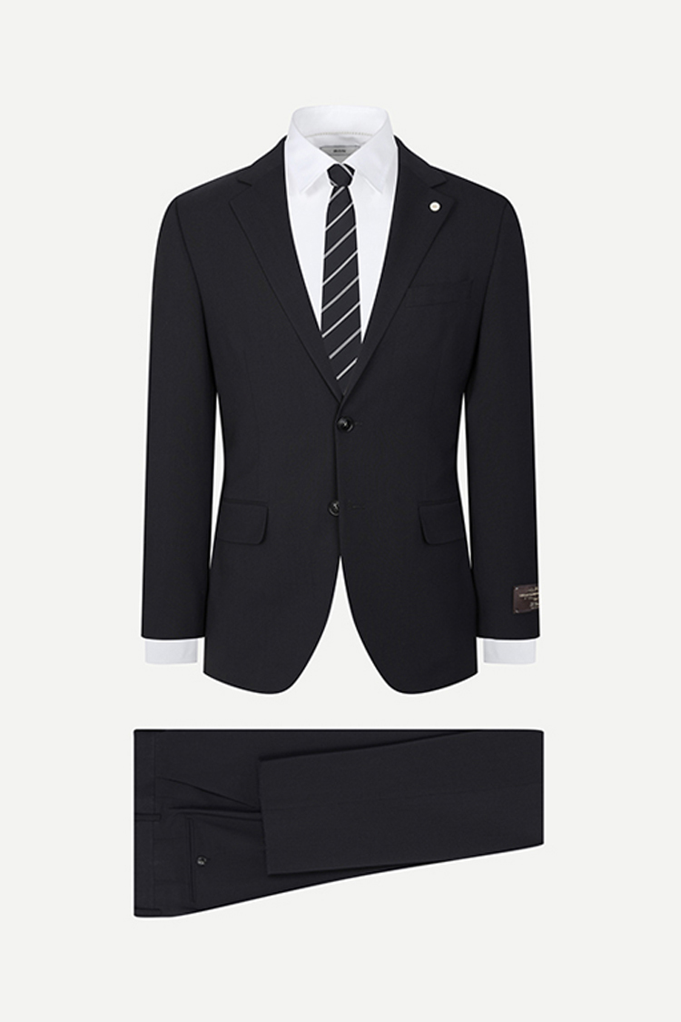 [공식몰] [Perfect Suit] CANONICO 울 혼방 솔리드 수트 네이비