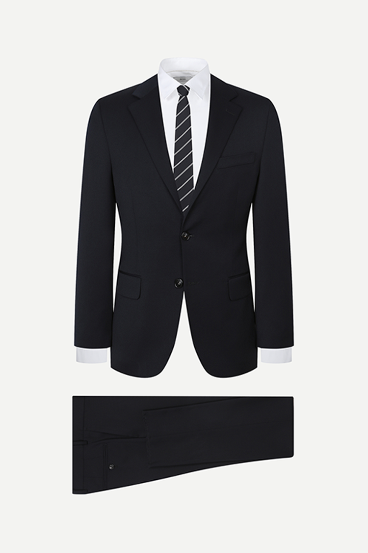 [공식몰] [All day Suit] 울 혼방 베네시안 솔리드 스트레치 수트 네이비