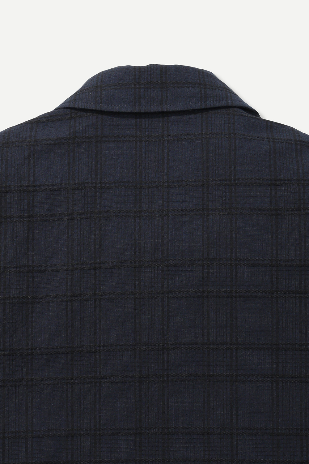 [공식몰] 자니에리 린넨 체크 점퍼 네이비