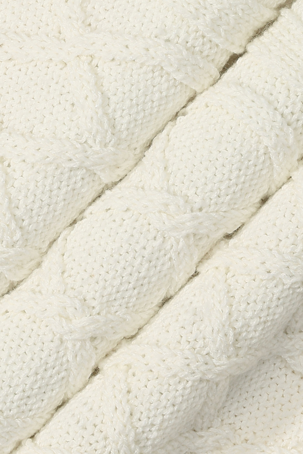 [공식몰]케이블 트위스트 브이넥 니트 아이보리