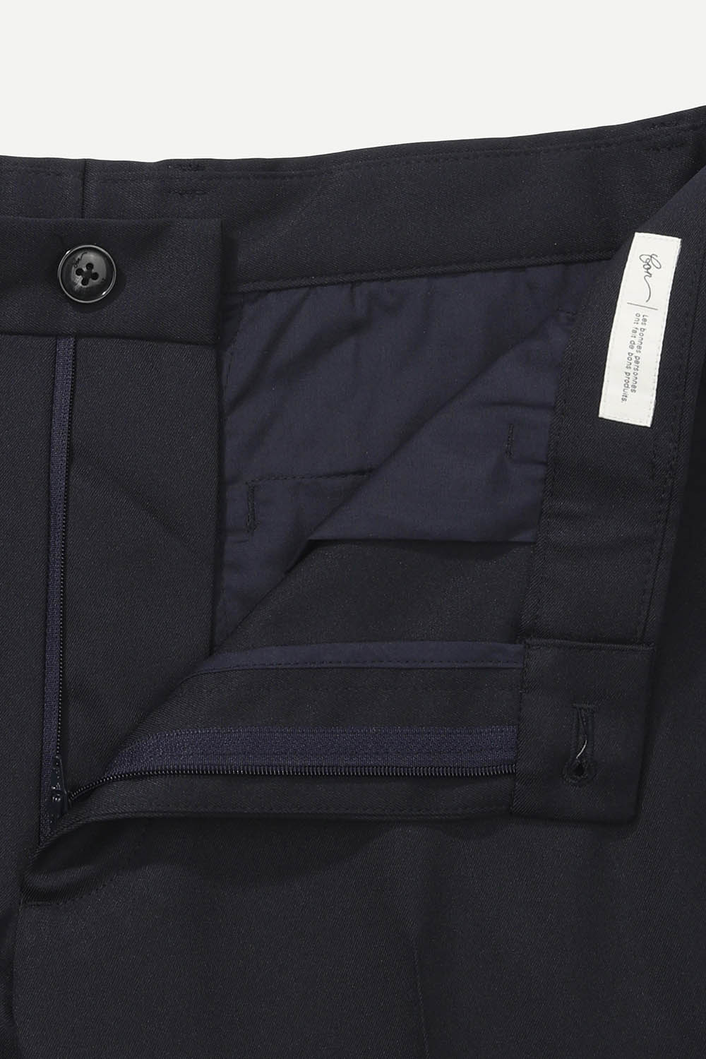 [공식몰]면 터치 스탠다드 팬츠 네이비