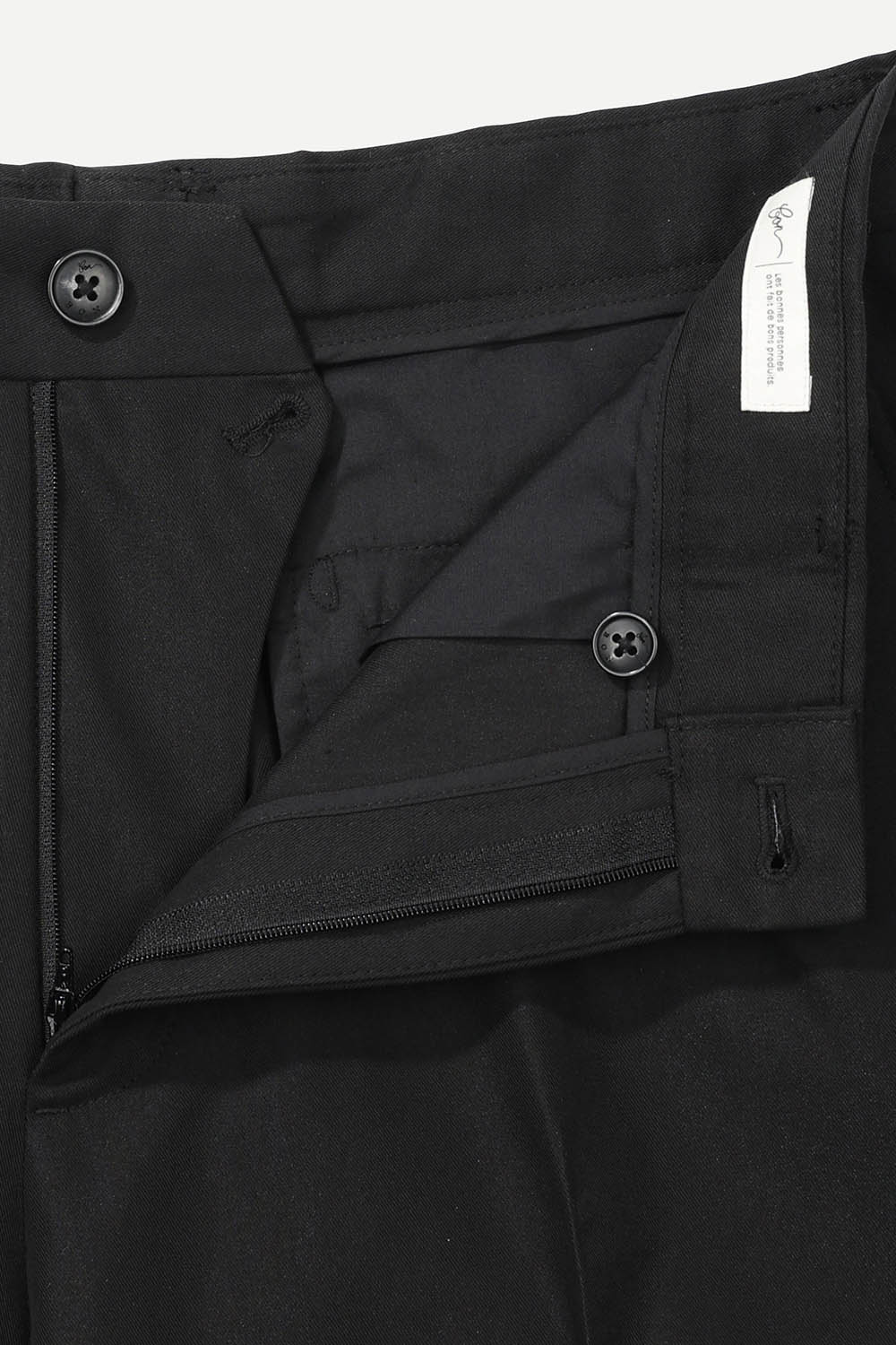 [공식몰]루즈 핏 트윌 팬츠 블랙