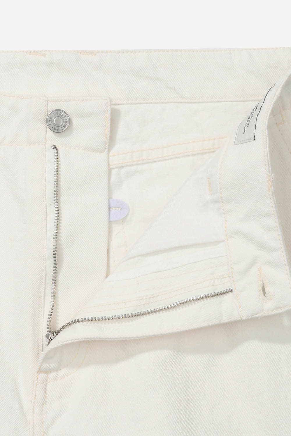 [본] 블리치 워싱 데님 팬츠 아이보리