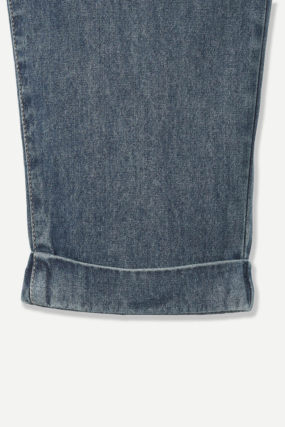 [공식몰]테이퍼드 핏 투턱 데님 팬츠 네이비