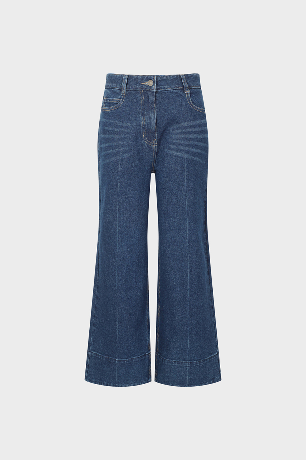 [공식몰] 캣워싱 레직기 와이드 데님팬츠 블루