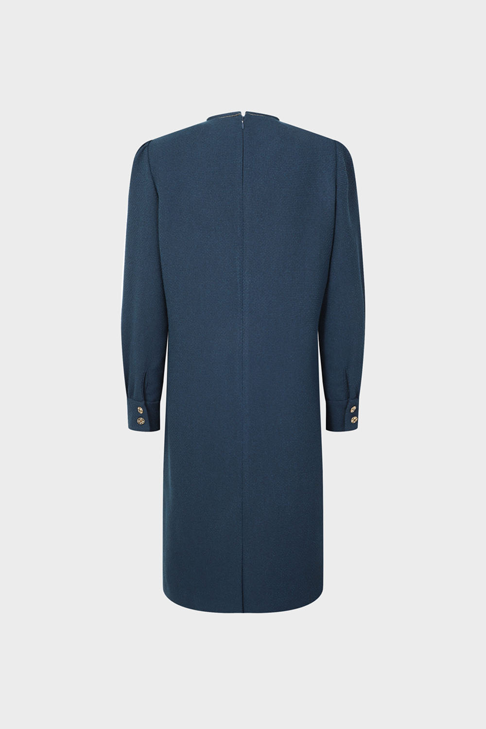 [캐리스노트] 앤티크 버튼 롱 원피스 블루