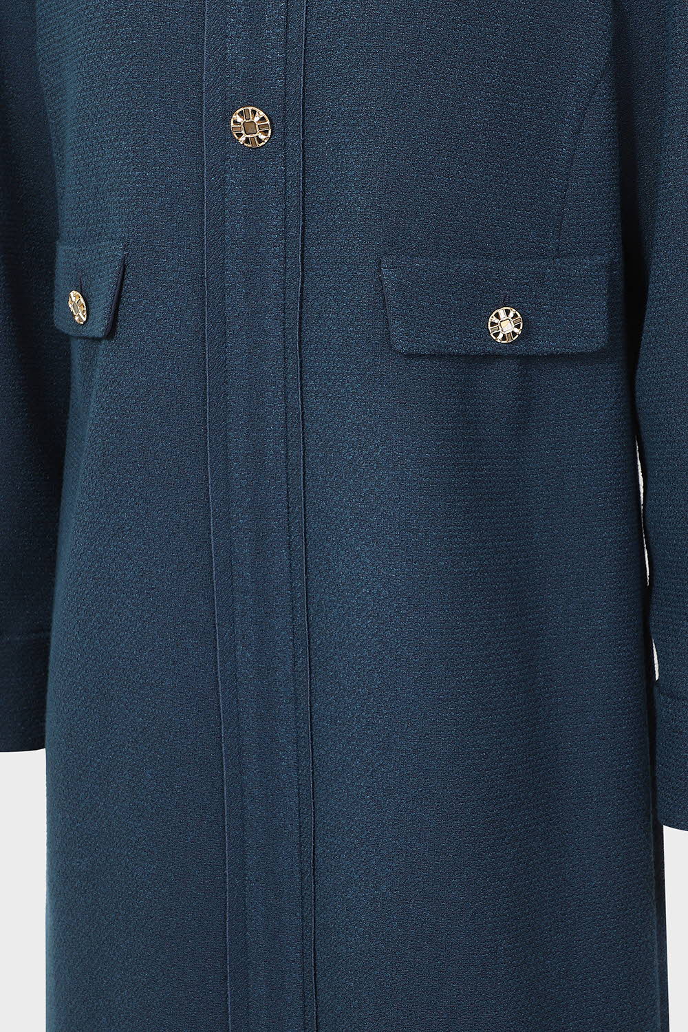 [캐리스노트] 앤티크 버튼 롱 원피스 블루