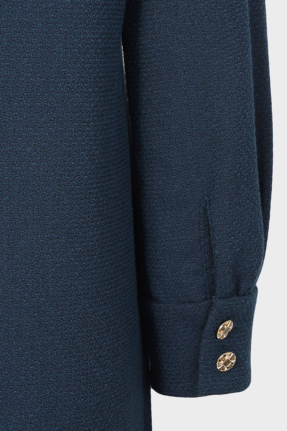 [캐리스노트] 앤티크 버튼 롱 원피스 블루