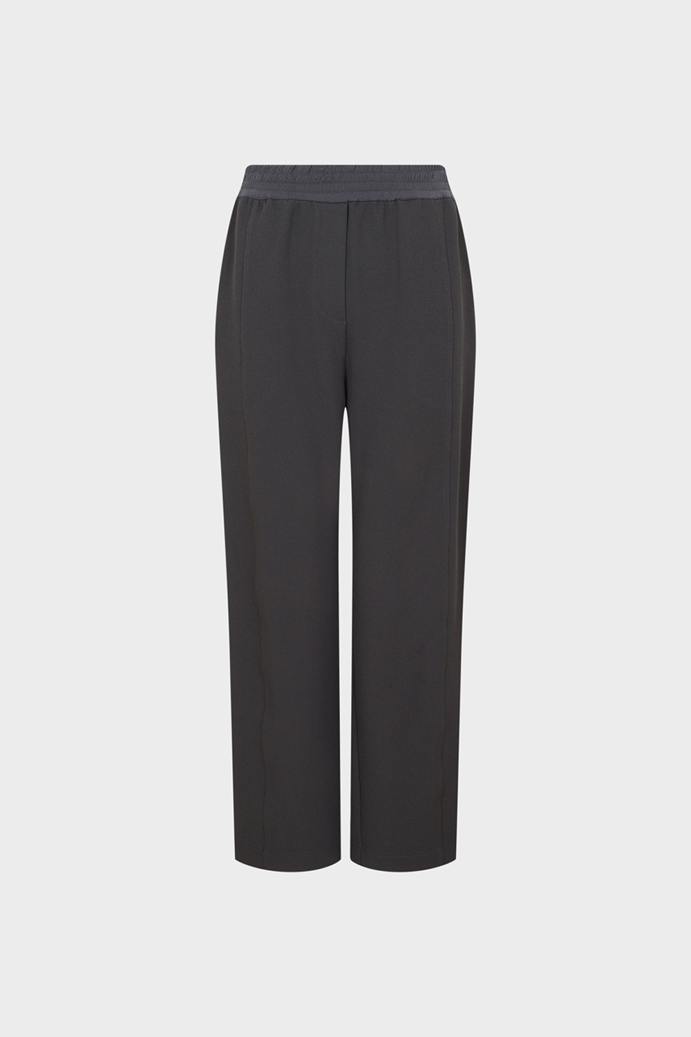 [캐리스노트] 배색 원단 밴딩 팬츠 그레이