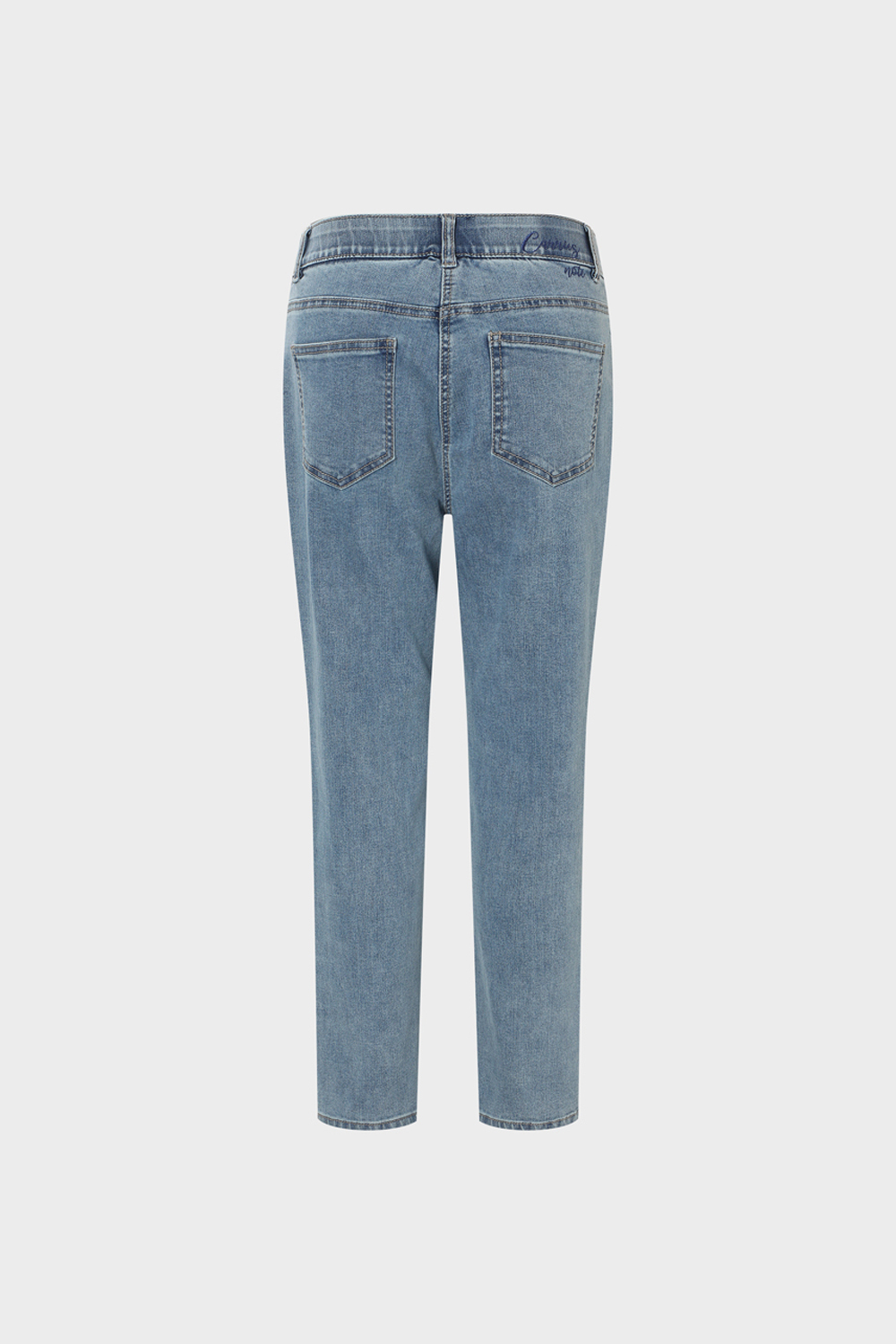 [캐리스노트] 세미 배기 데님 팬츠 블루