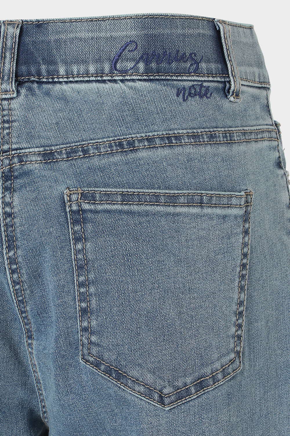 [캐리스노트] 세미 배기 데님 팬츠 블루