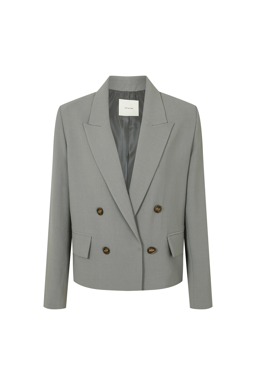 [캐리스노트] 더블브레스티드 숏자켓 라이트카키