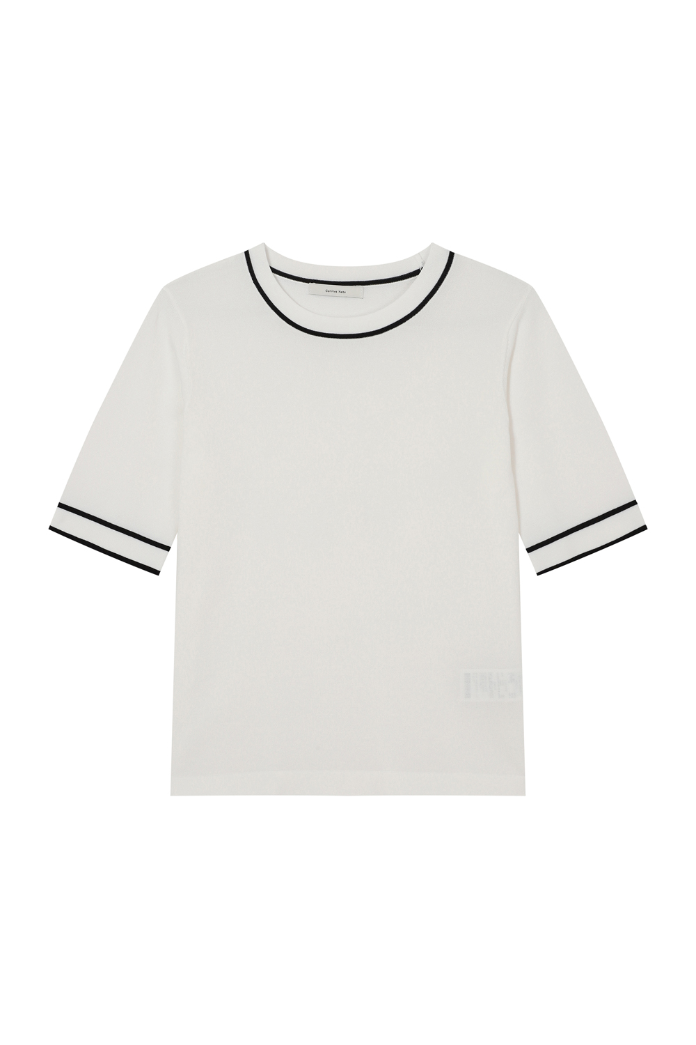[캐리스노트] 앙상블 칼라 라인 니트 아이보리