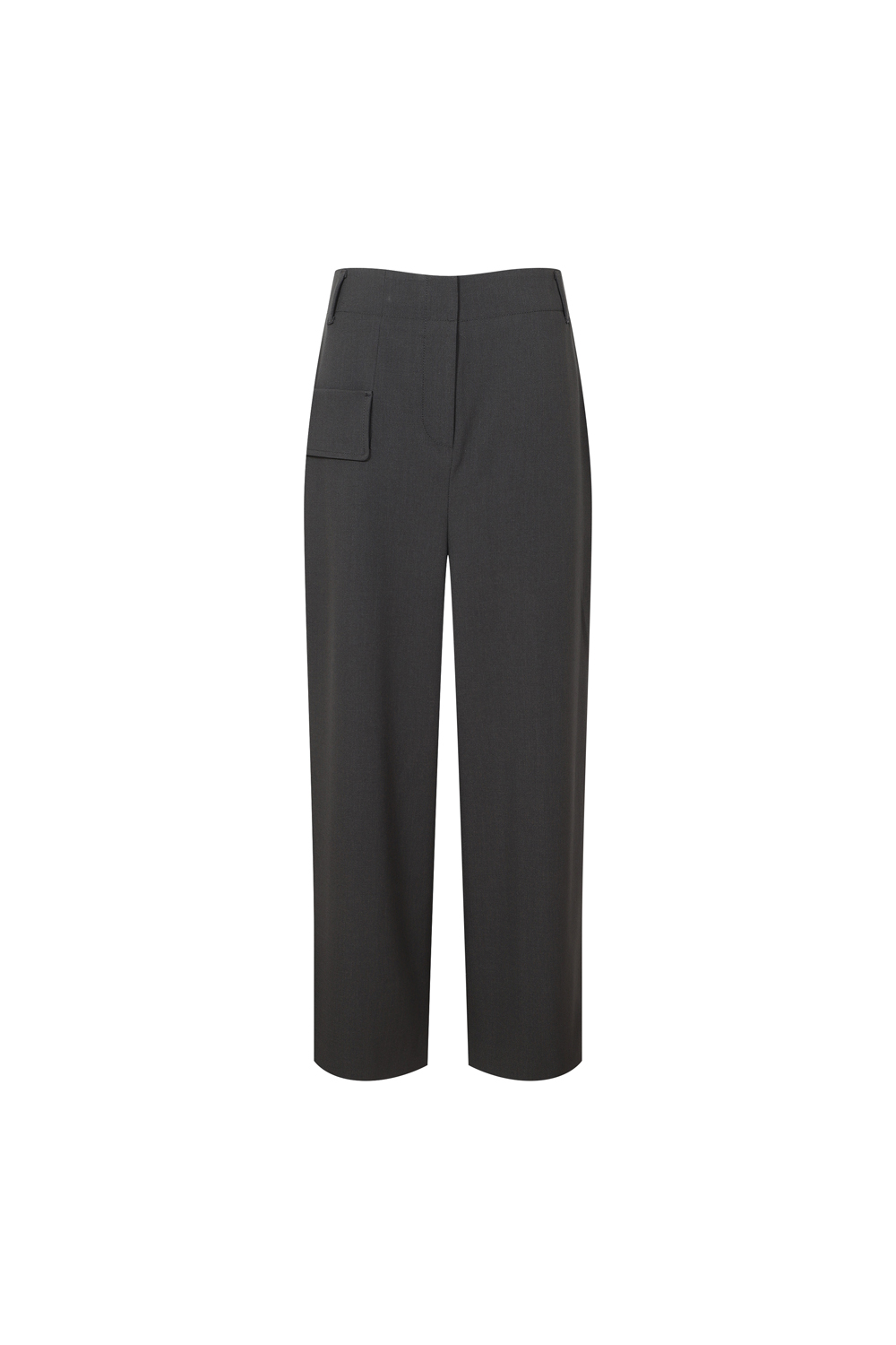 [공식몰] 비대칭포켓 배기 팬츠 다크 카키