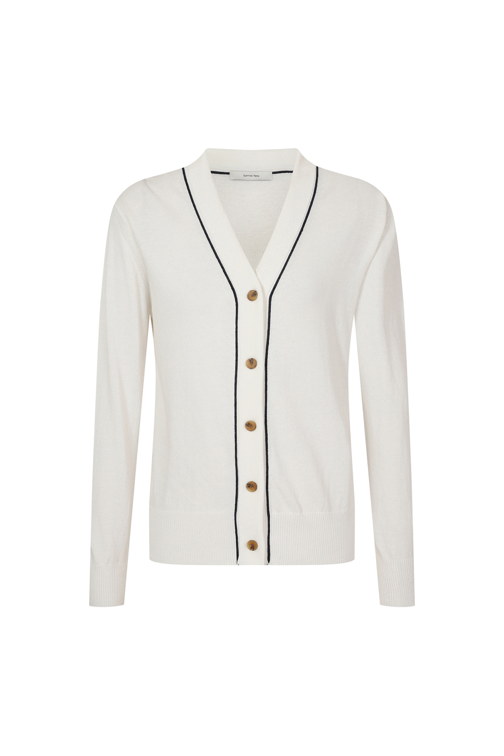 [캐리스 노트] 숄 카라 변형 가디건 화이트