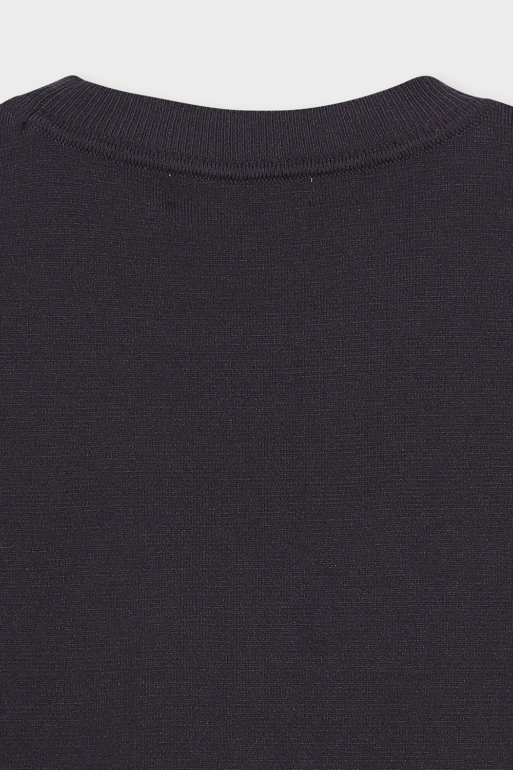 [캐리스노트] 우븐 배색 스트링 블라우스 다크그레이