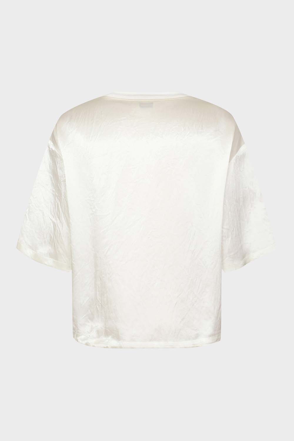 [캐리스노트] 새틴 반팔 블라우스 아이보리