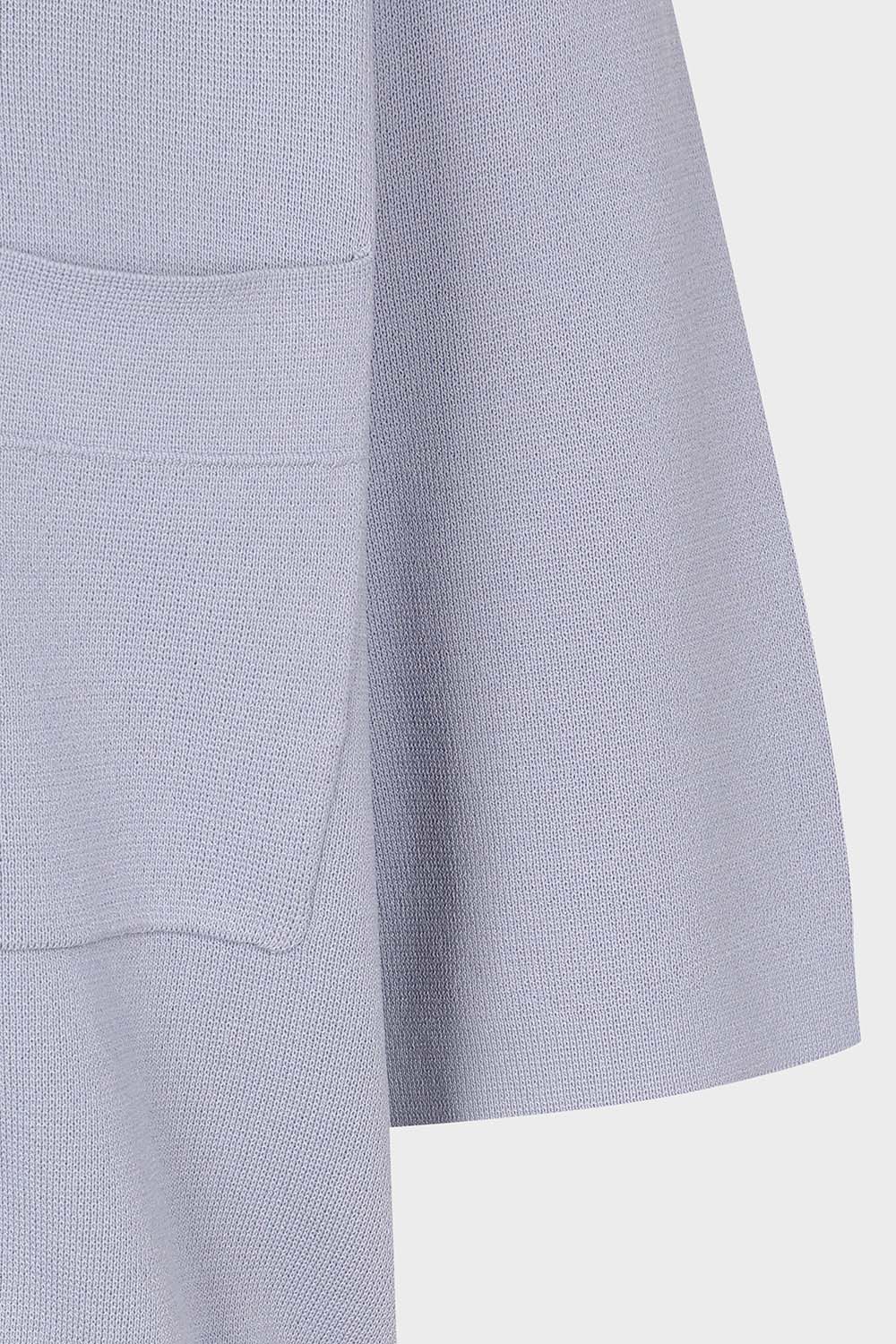 [공식몰] 셔츠카라 크롭 아웃포켓 니트가디건 라이트블루