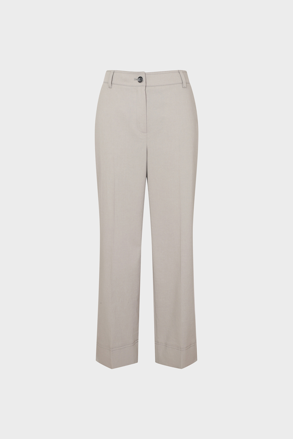 [캐리스노트] 스티치 포인트 일자 밴딩 팬츠 라이트카키