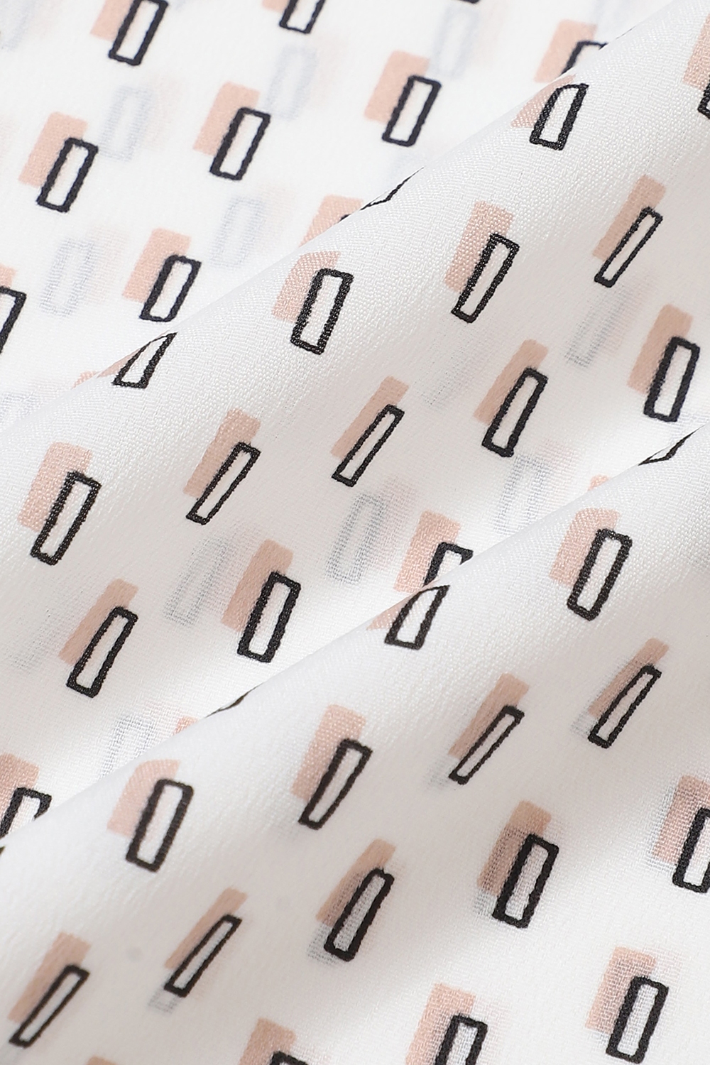 [캐리스 노트] 속탑 세트 패턴 블라우스 아이보리