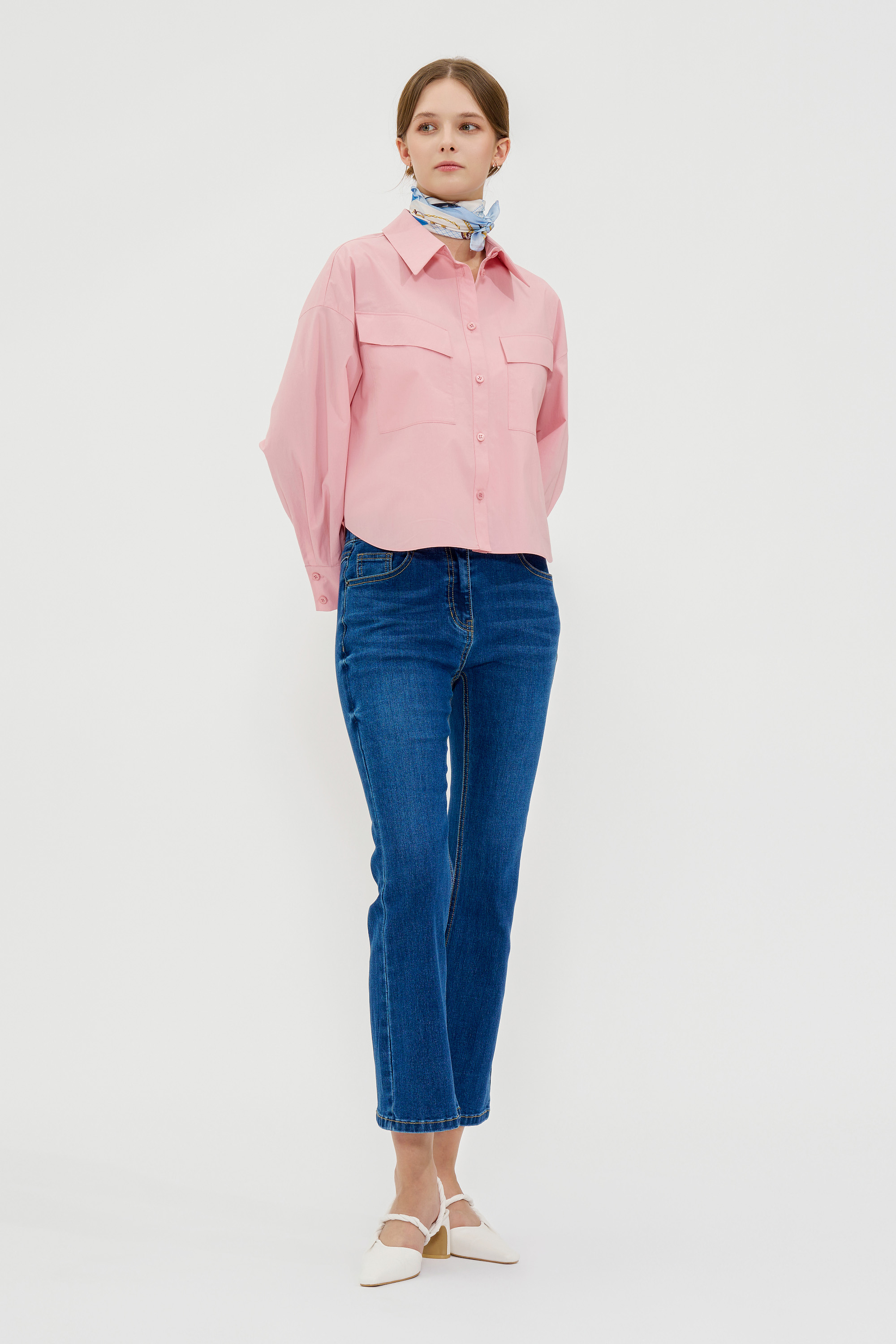 [캐리스노트] 슬림 세미 부츠컷 데님 팬츠 다크블루