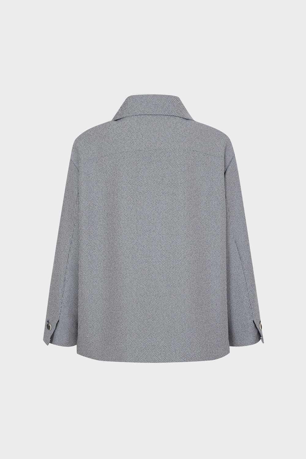 [캐리스노트] 드롭 숄더 스탠 카라 자켓 블루