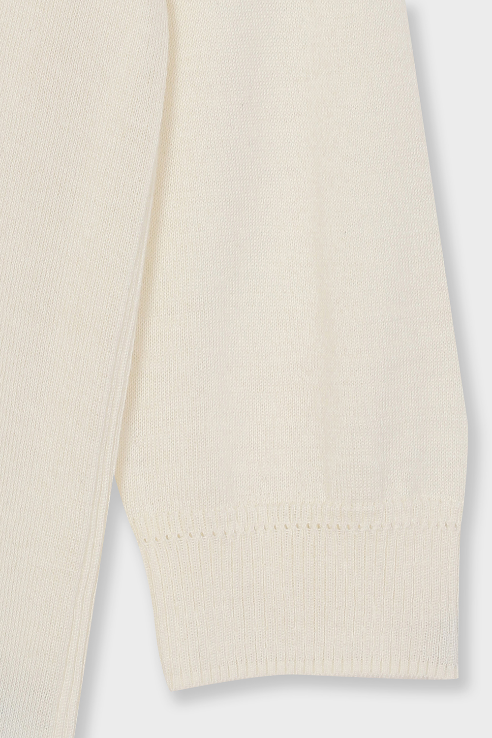 [캐리스노트] 반터틀 네크 컬러배색 니트 풀오버 아이보리