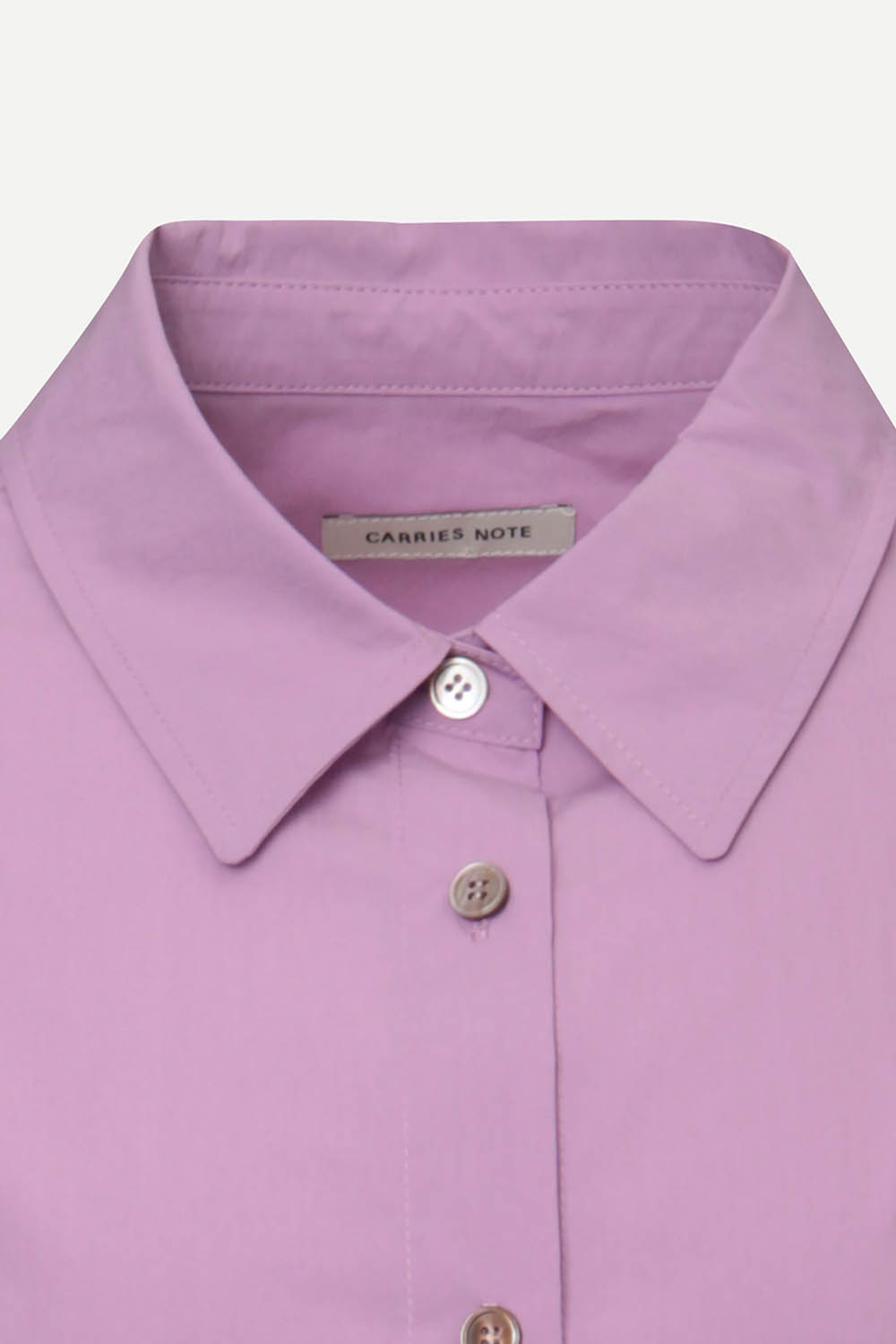 [캐리스노트] 아우터형 코튼 혼방 블라우스 라이트 바이올렛