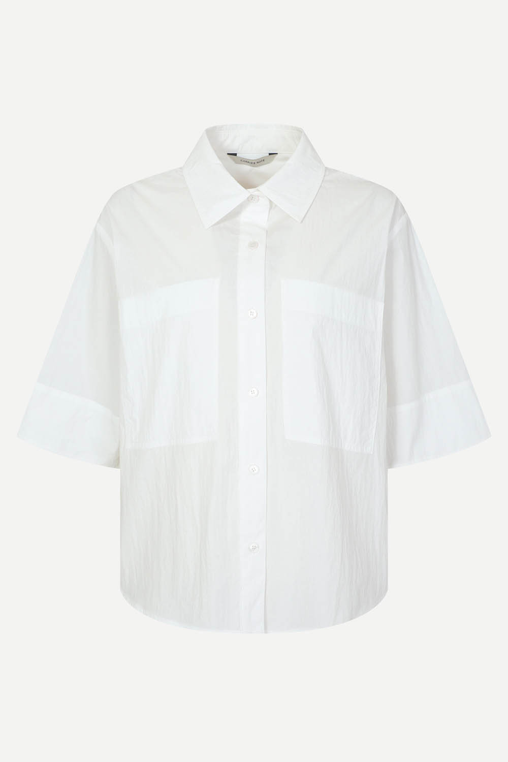 [캐리스노트] 포켓 장식 블라우스 화이트