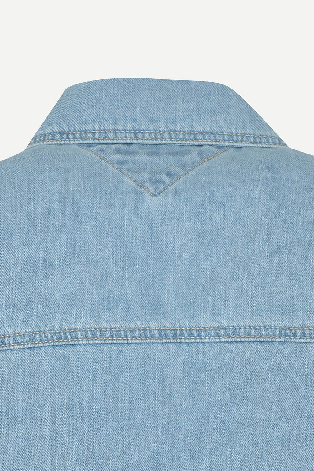 [캐리스노트] 크롭 반소매 데님 자켓 라이트 블루