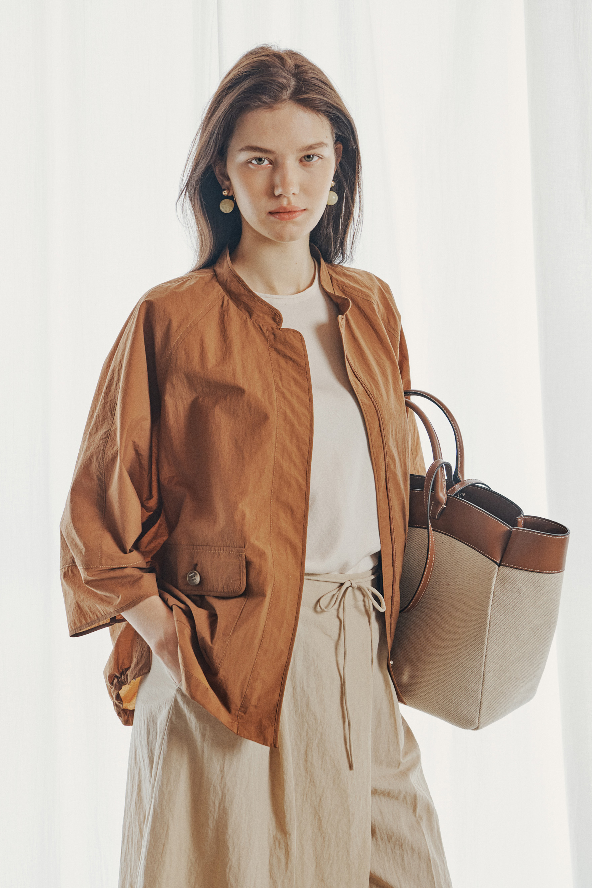 [공식몰] 트리플 밴드넥 루즈핏 집업 점퍼
