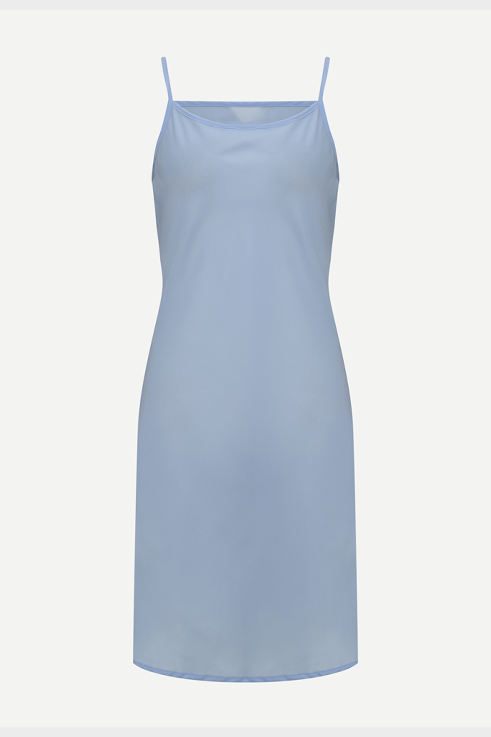 [캐리스노트] 라운드 볼륨 소매 원피스 스카이 블루