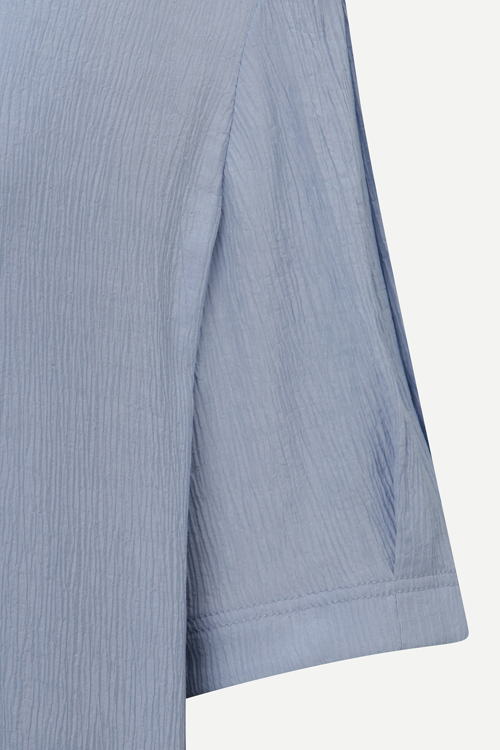 [캐리스노트] 라운드 볼륨 소매 원피스 스카이 블루