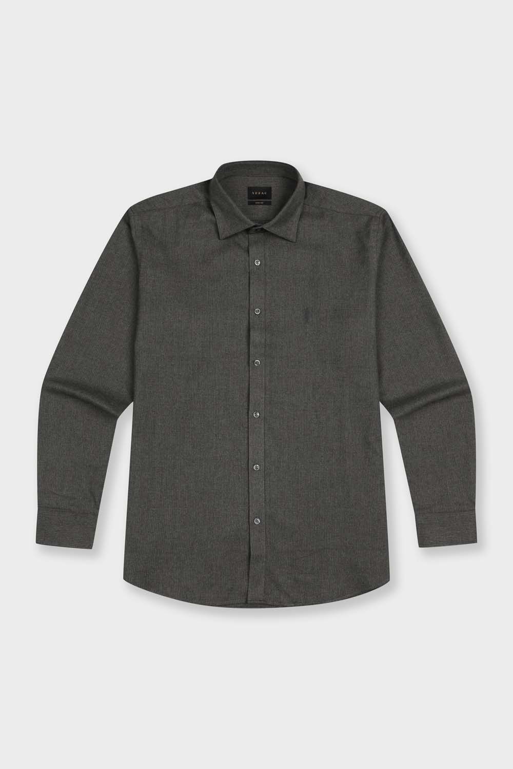 [공식몰] 구김적은 자카드 슬림핏 셔츠 그레이