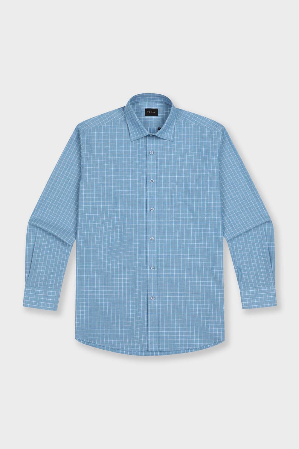 [공식몰] 면혼방 체크 일반핏 셔츠 민트