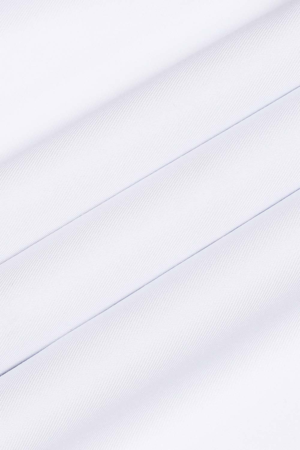 [공식몰] 도비 배색 일반핏 시그니처 자수 셔츠 블루