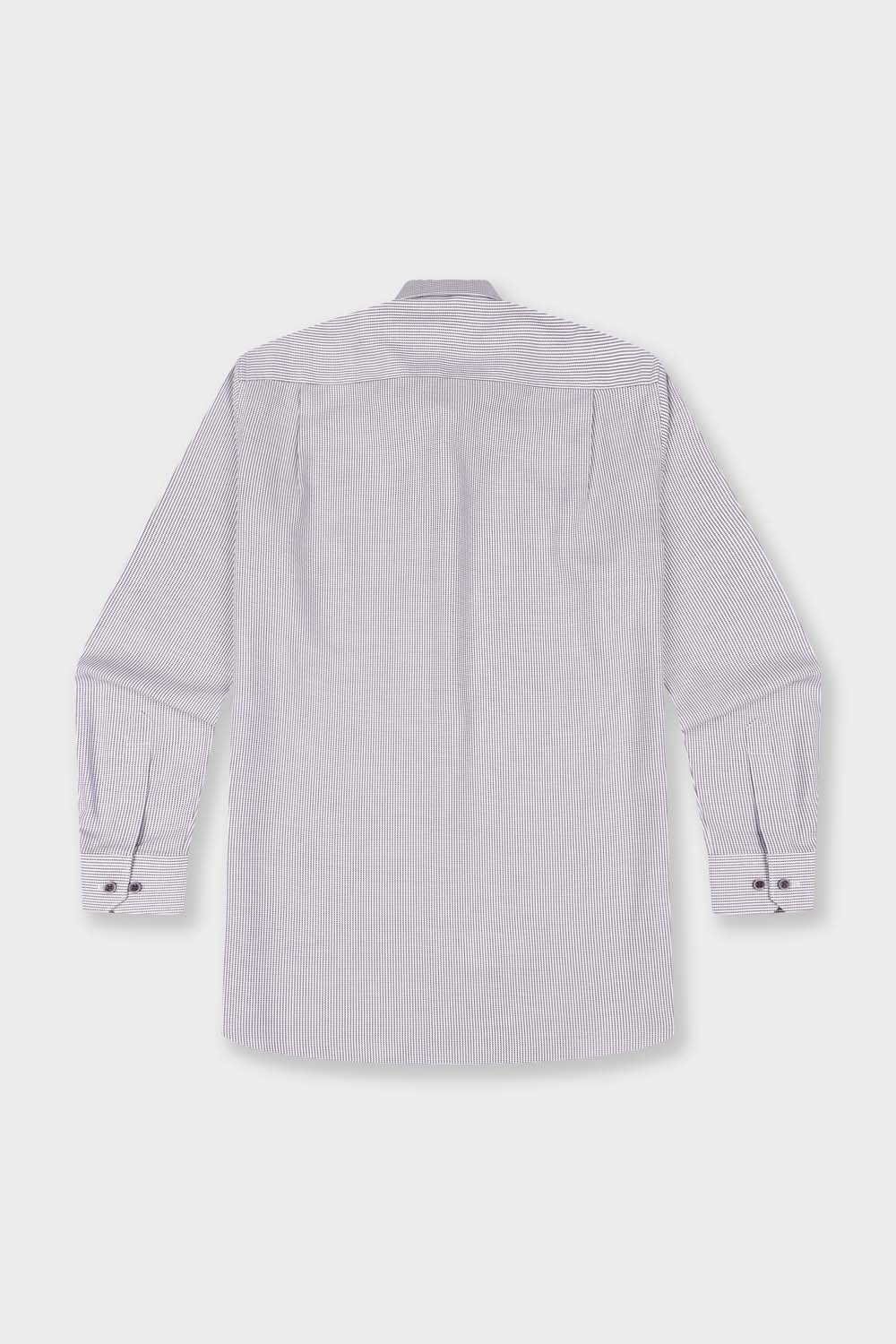 [공식몰] 마이크로 스트레치 일반핏 스트라이프 셔츠 와인